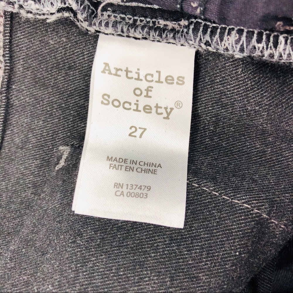 NWT Articles of Society Gray Skinny Ankle Jeans Size 27 Waist Rise 9" - Picture 6 of 8